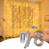 300 LED Fairy Curtain Lights for Ramadan & Eid – Warm White