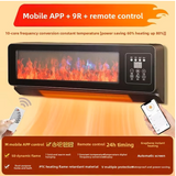 مدفأة كهربائية بتأثير لهب واقعي وإضاءة إل إي دي مع تحكم عن بُعد