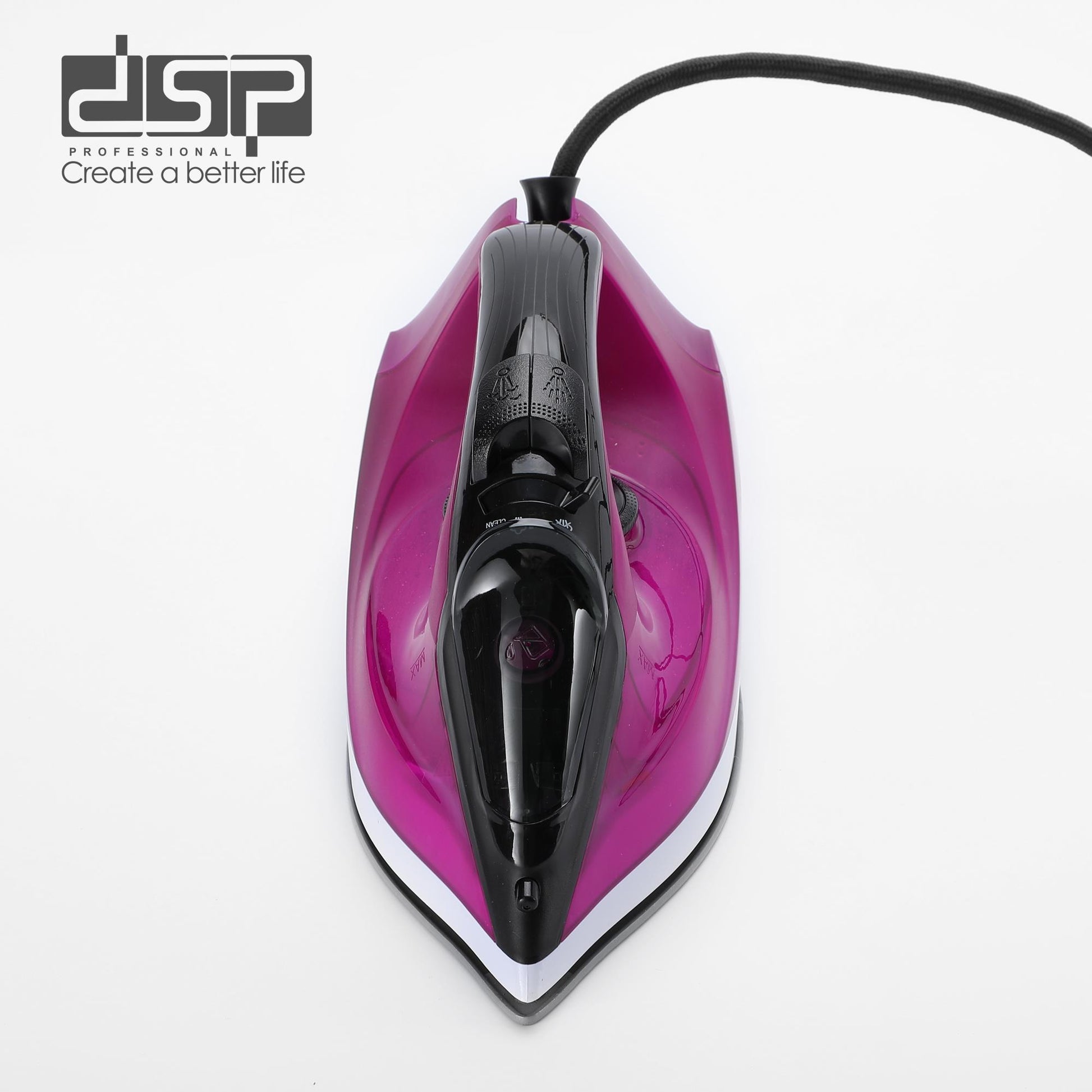 DSP Steam Iron 1600W with Ceramic Soleplate & 200ml Water Tank-4