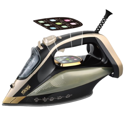 DSP Steam Iron 2000–2400W with Ceramic Soleplate & LED Color Display-1