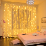 300 LED Fairy Curtain Lights for Ramadan & Eid – Warm White