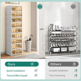 منظم تخزين الأحذية القابل للطي بـ 9 طبقات