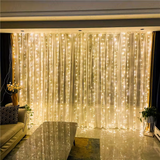 300 LED Fairy Curtain Lights for Ramadan & Eid – Warm White