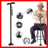 عكاز ذكي قابل للتعديل والطي مع إضاءة إل إي دي - JawdaTop