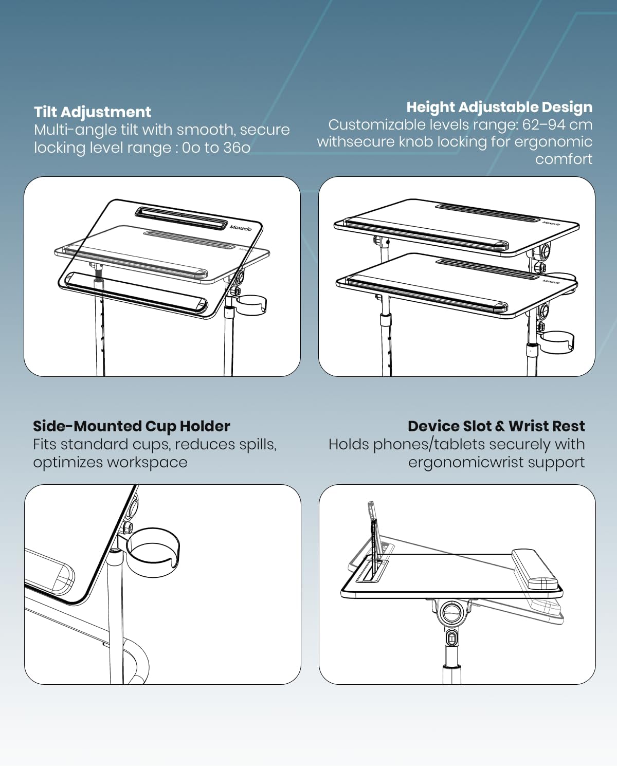 Moxedo Flexmate Adjustable Height -7