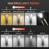 Rechargeable Camping Light with Stand, Cordless Work Light with 3 LED Lamp Heads