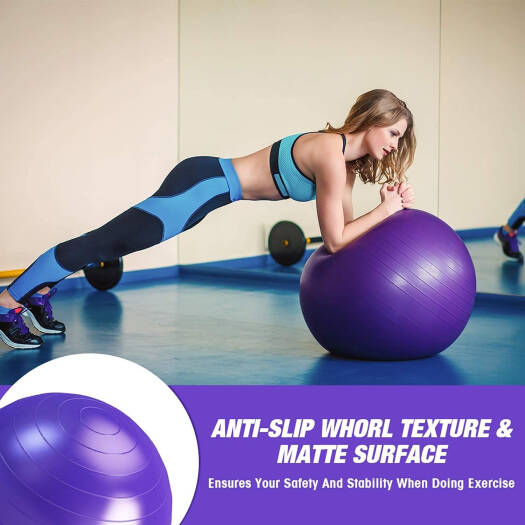 Yoga Ball Anti-Burst 65cm Exercise Ball with Air Pump-3