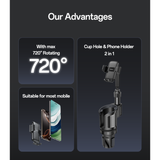 حامل الهاتف الدوار للسيارة 2 في 1 من يسيدو - JawdaTop