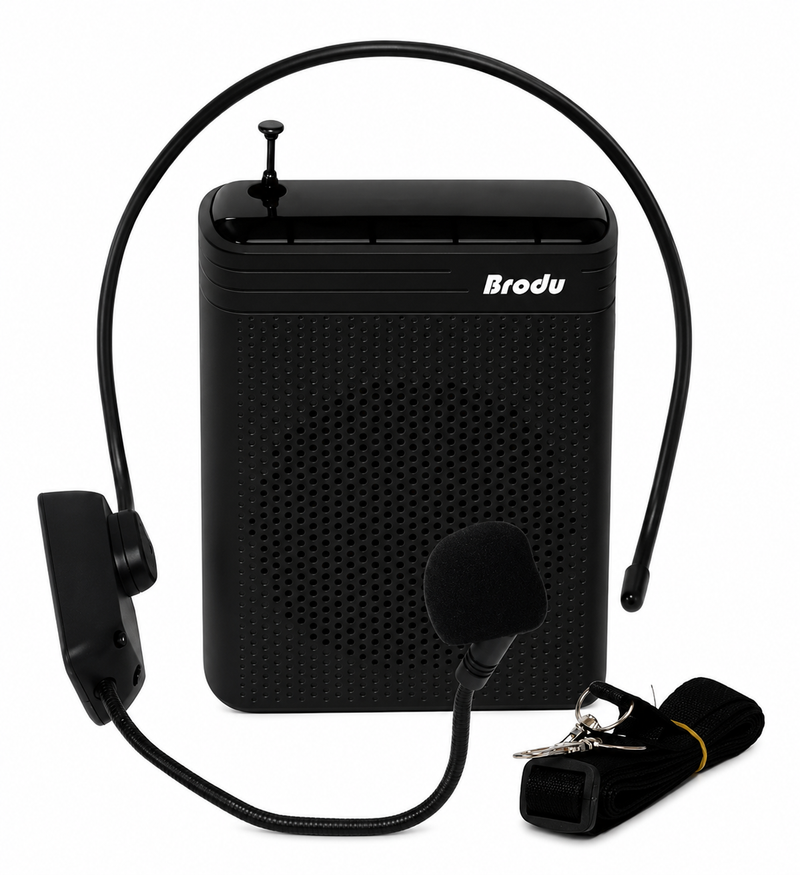 Brodu Portable Wireless Headset Microphone with Speaker-2