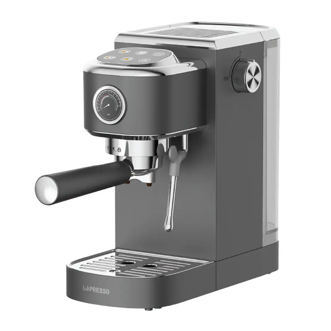 LePresso Hot & Cold Espresso Maker with Steam Wand and Pressure Gauge