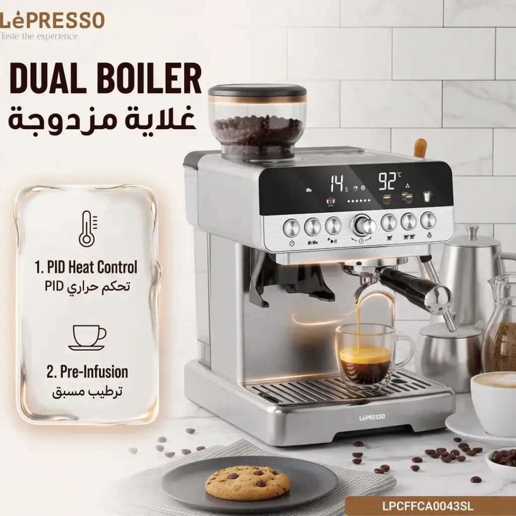Lepresso CafféArtisan Semi-Automatic Coffee Machine with Dual Boiler System-3