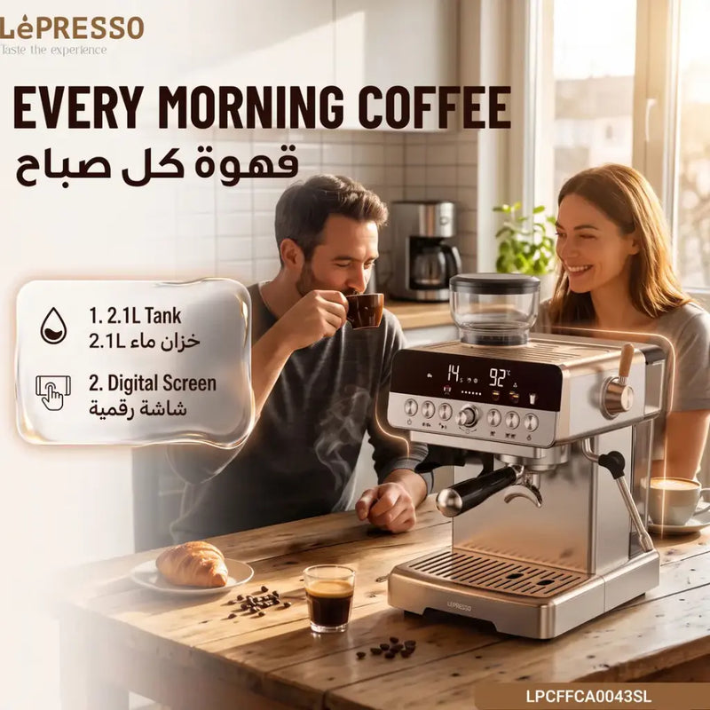 Lepresso CafféArtisan Semi-Automatic Coffee Machine with Dual Boiler System-4