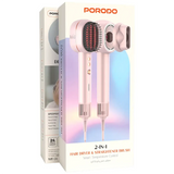 Porodo 2-In-1 Hair Dryer & Straightener Brush with Smart Temperature Control