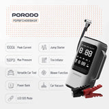 Porodo Multi-Function 6-In-1 Power Tool Jump Starter with Air Compressor & Power Bank