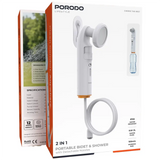 Porodo Lifestyle 2-In-1 Portable Bidet & Shower with Detachable Nozzles