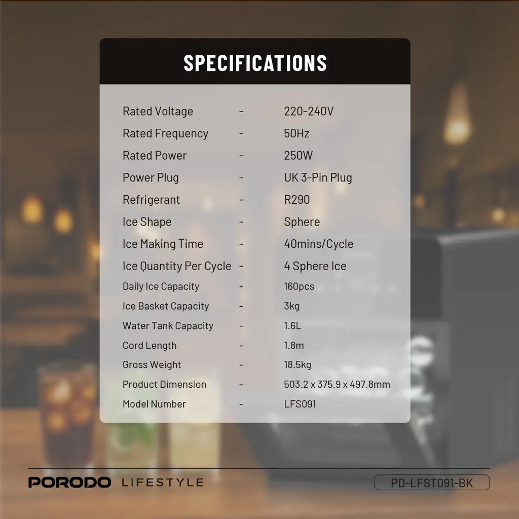 ماكينة صنع الثلج الكروية من بورودو لايف ستايل - JawdaTop