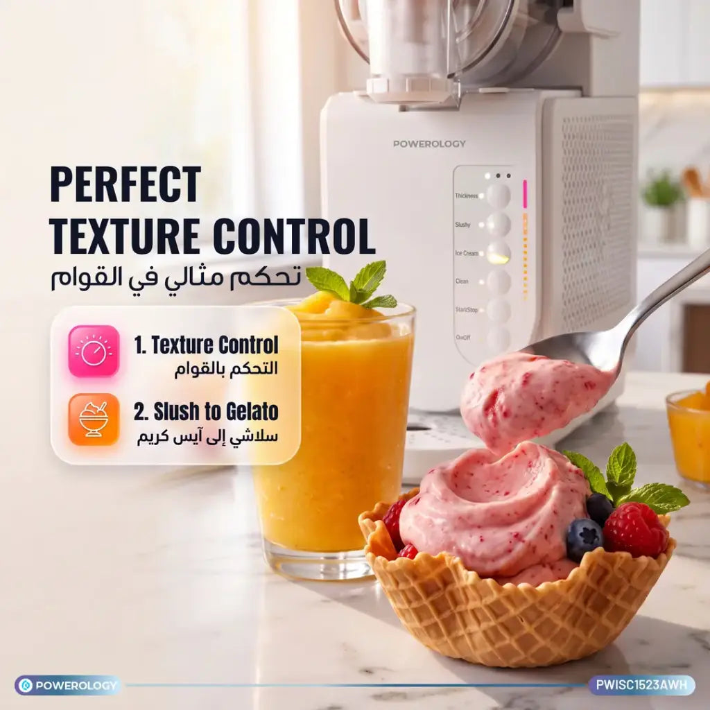 Powerology 2-in-1 Slush & Ice Cream Maker 1.5L-3