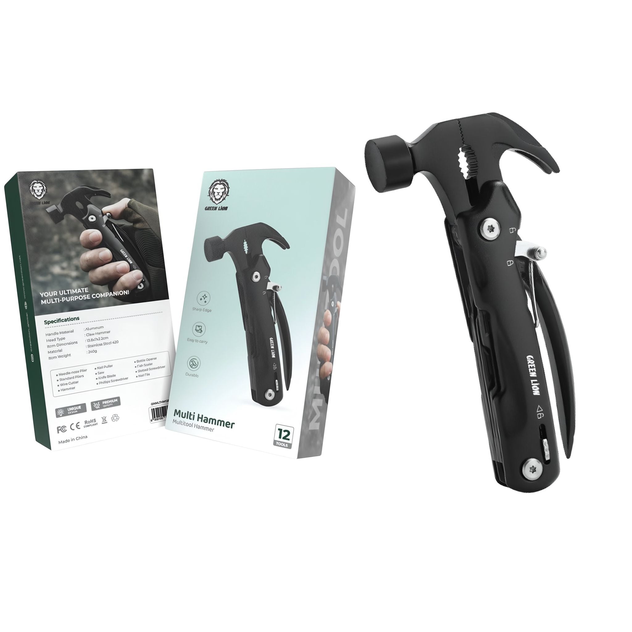 Green Lion 12-in-1 Multitool 2-Year Warranty