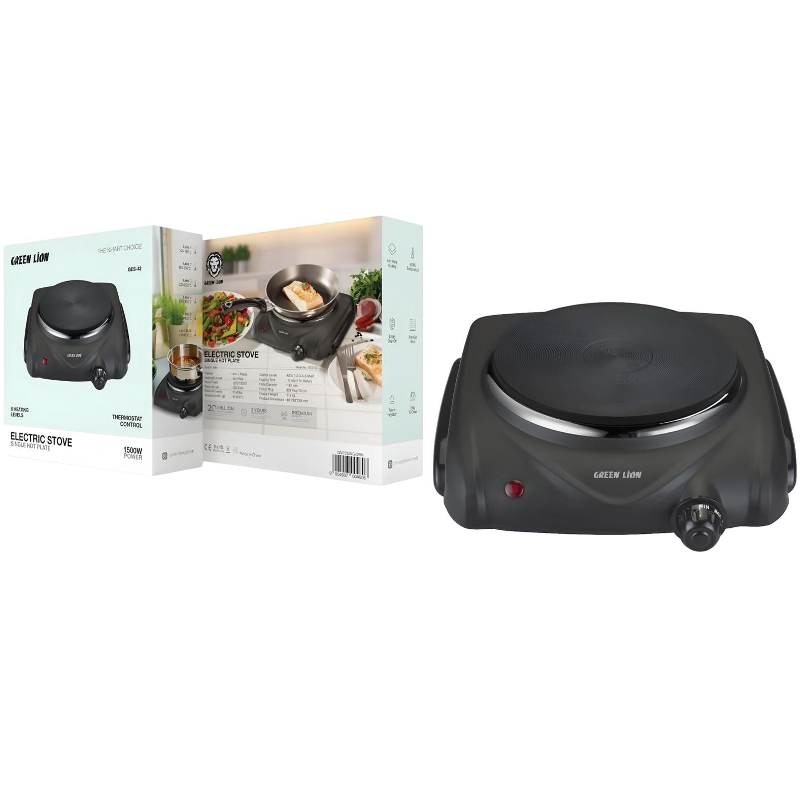 Green Lion Single Hot Plate Electric Stove 1500W – 2 Years Warranty
