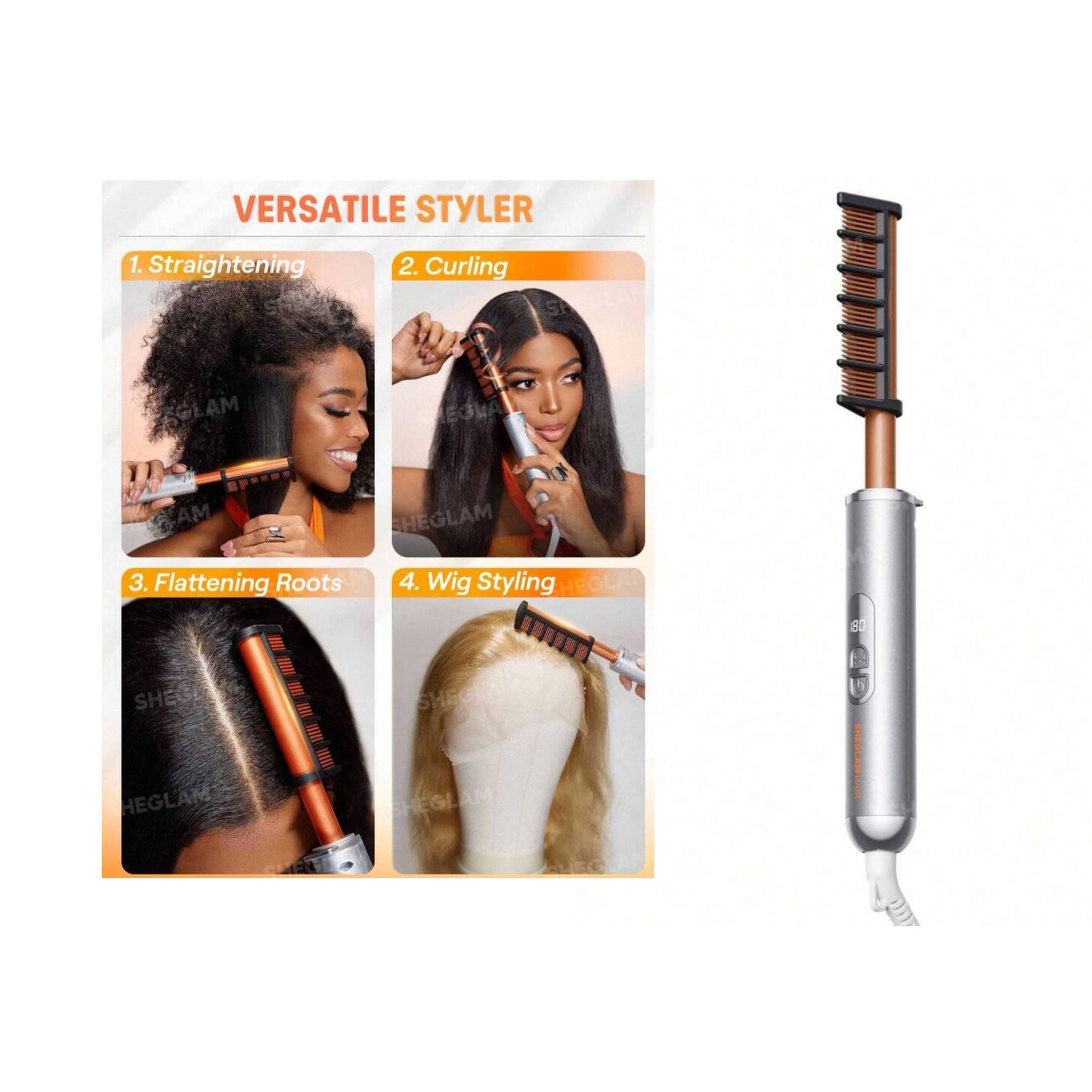 SHEGLAM Anti-Burn Hair Straightener