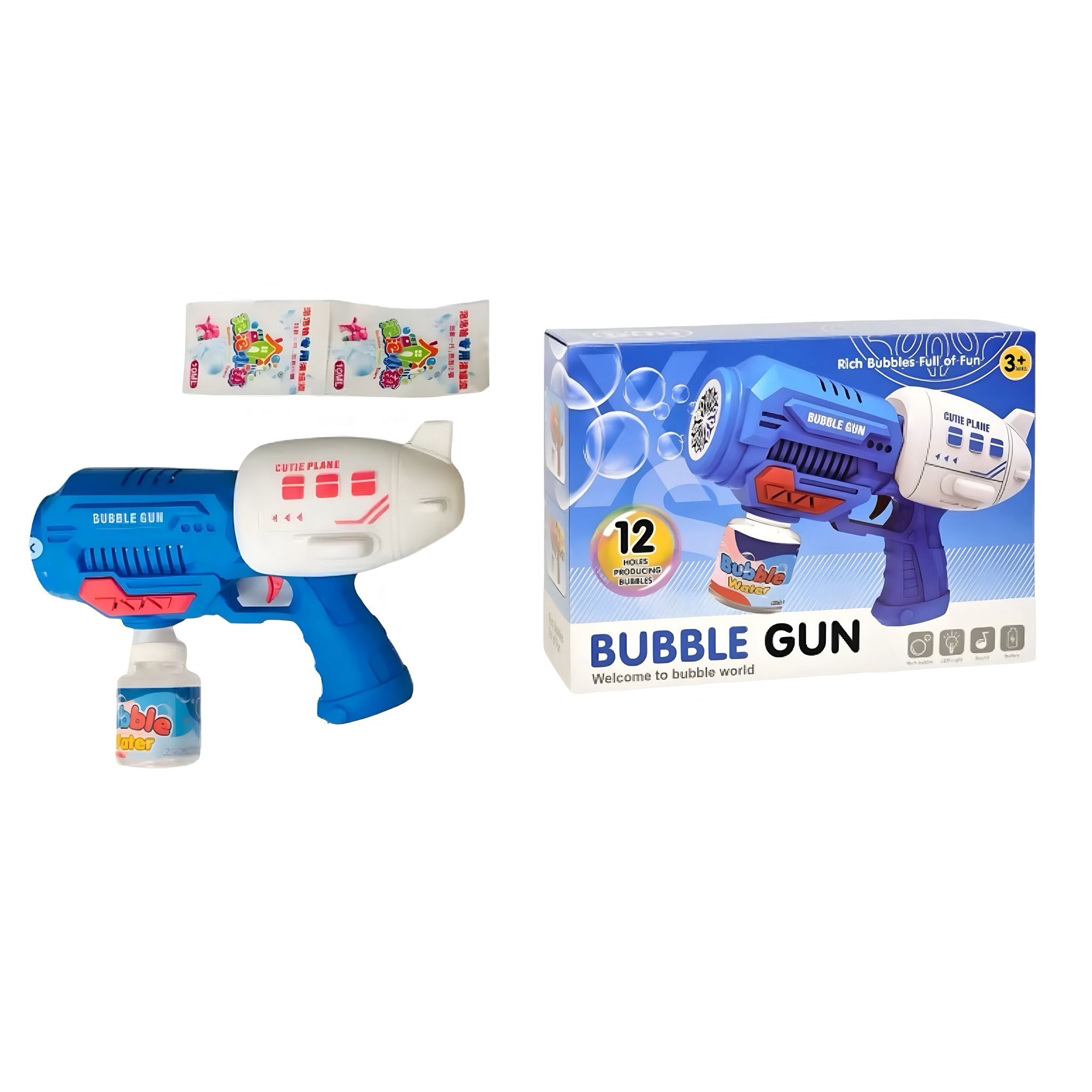 Plane-Shaped Bubble Gun for Kids