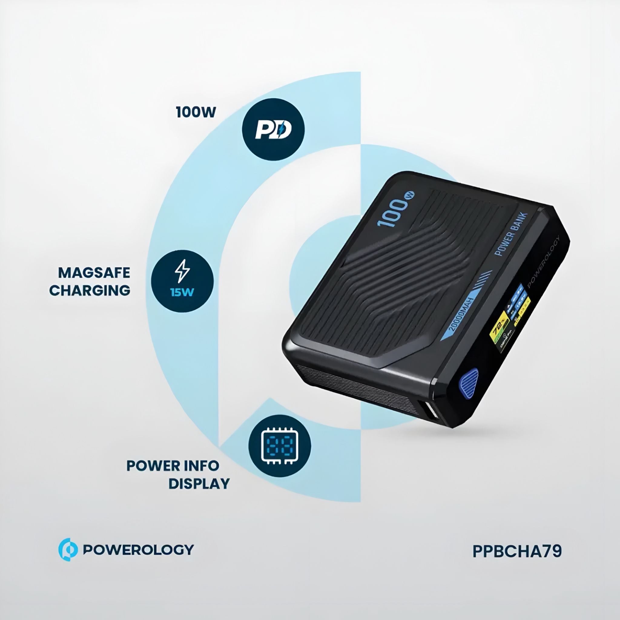Powerology Ultra Mini 20000mAh Power Bank