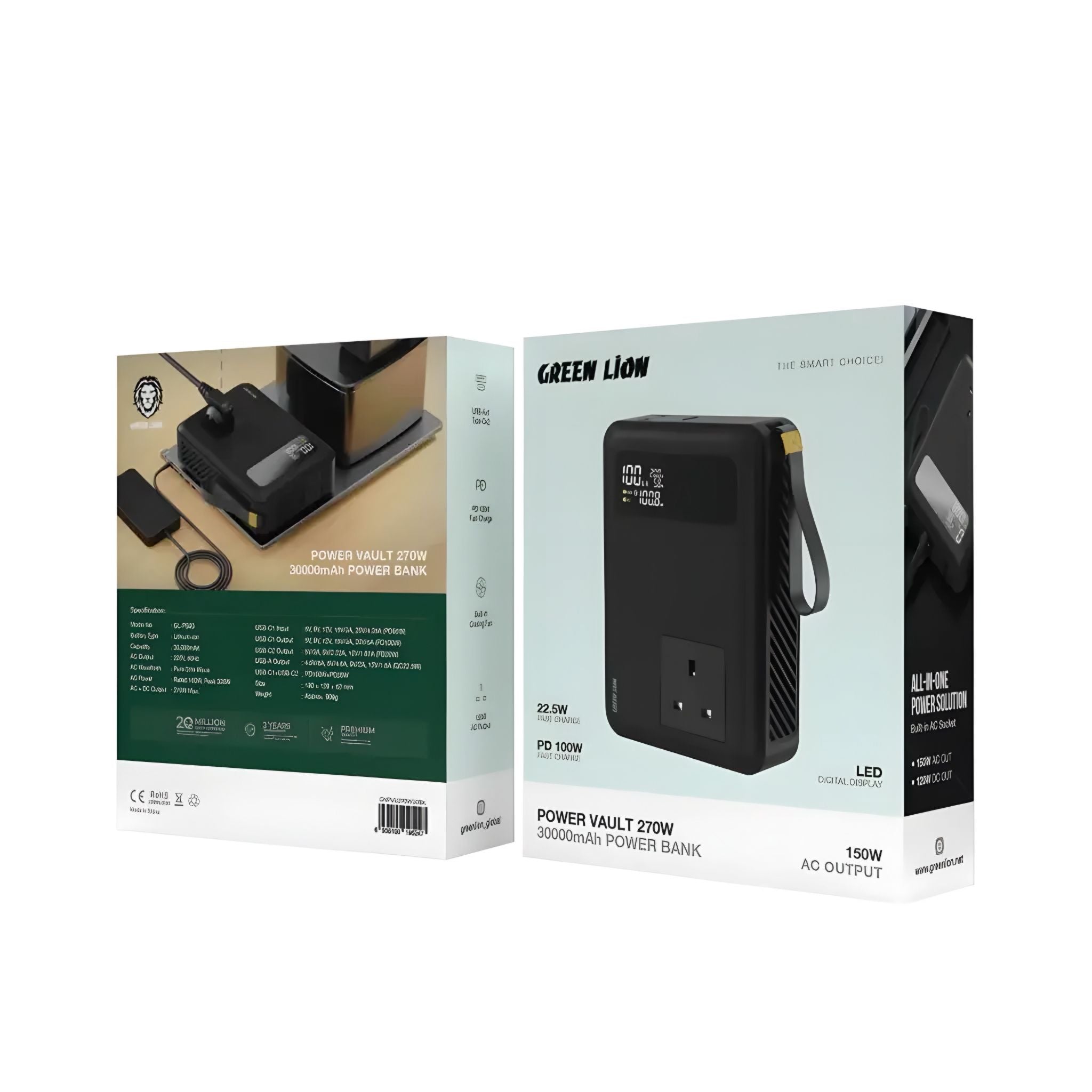 Green Lion Power Vault 270W Power Bank 2-Year Warranty