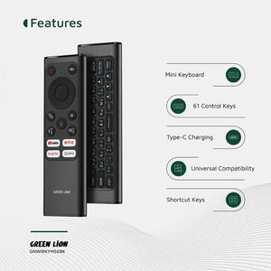Green Lion Pro Remote with Keyboard and Mouse 2 Years Warranty