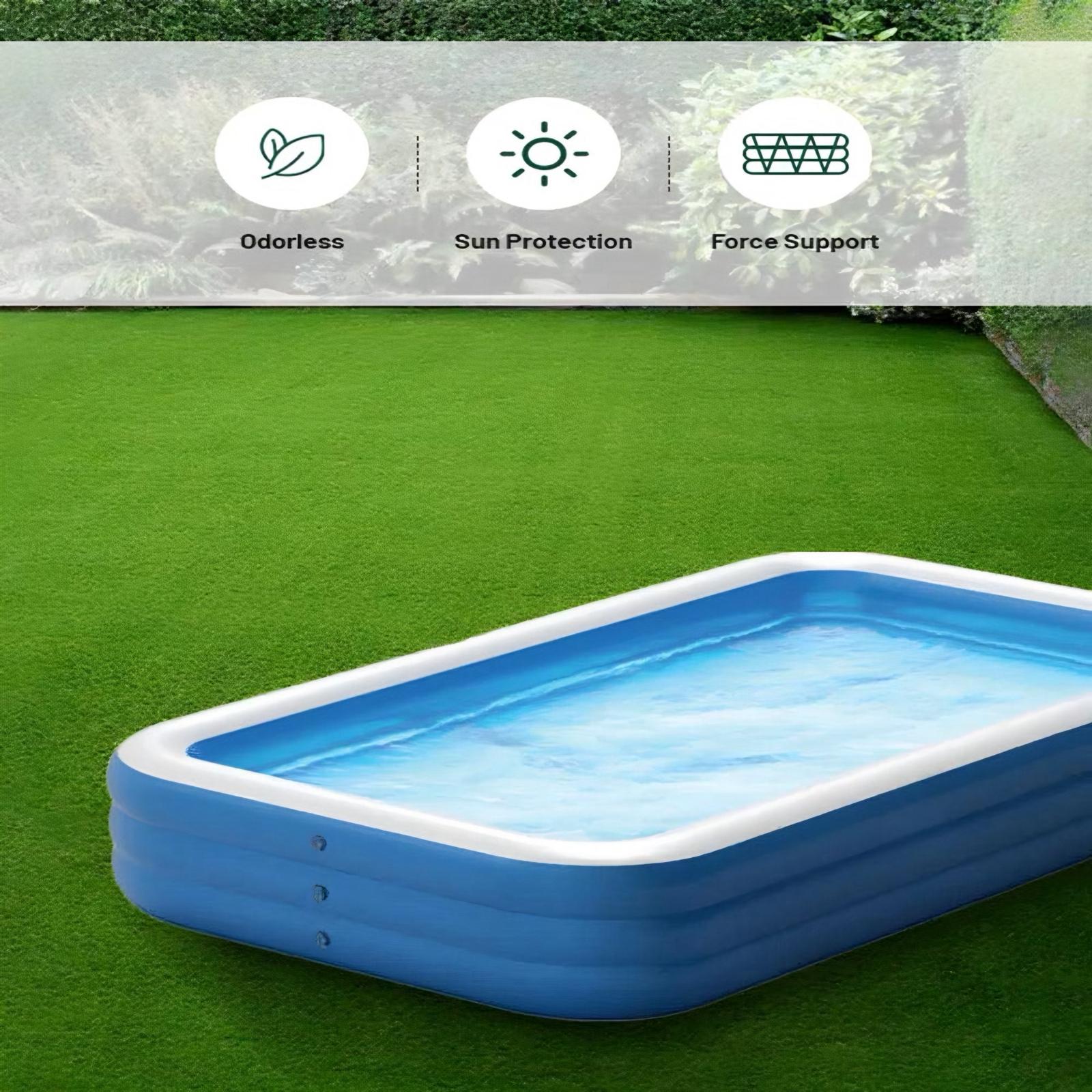 Green Lion Small Inflatable Swimming Pool for 5 to 7 People – 2 Years Warranty
