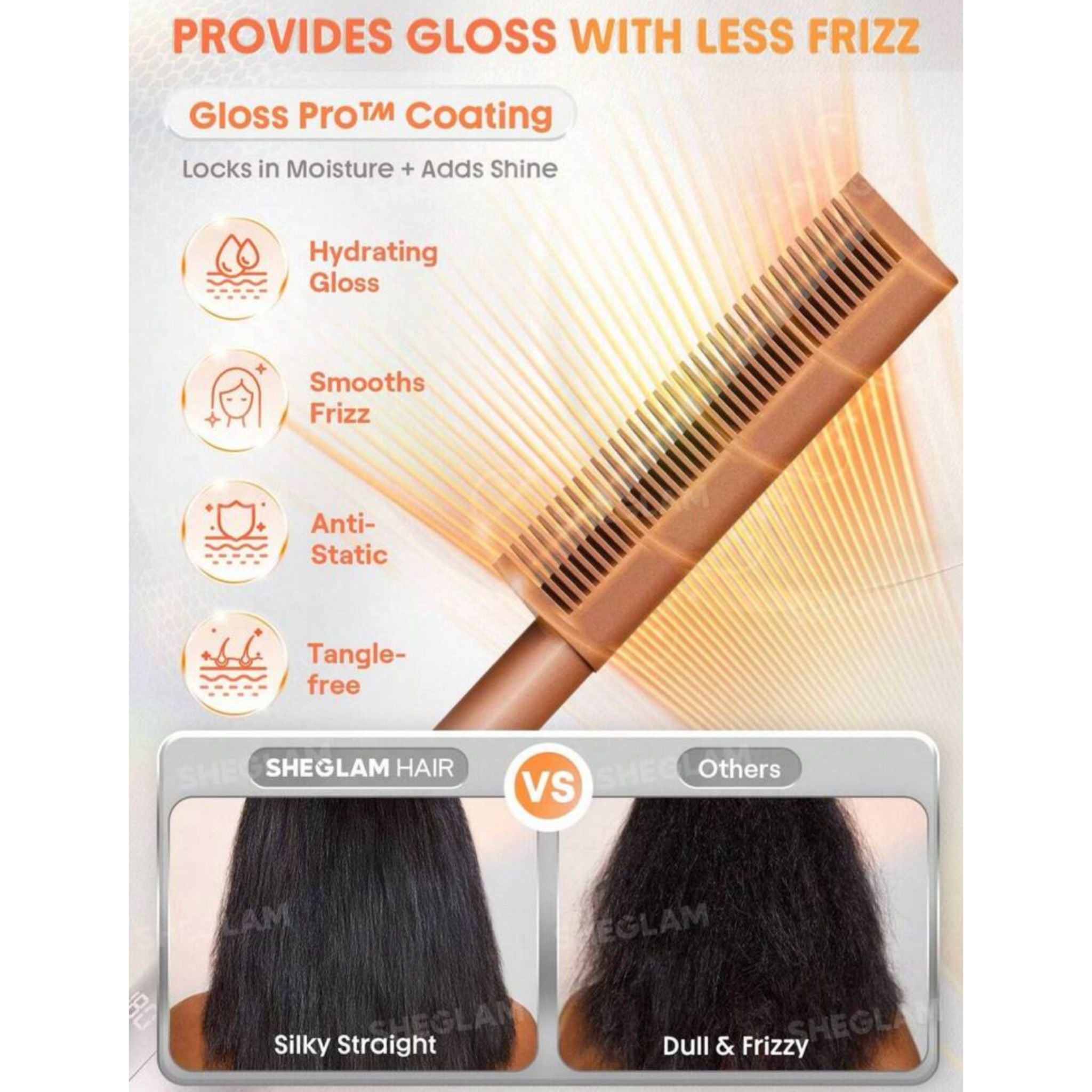 SHEGLAM Anti-Burn Hair Straightener
