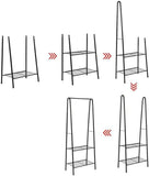 علاقة ملابس أرضية مع رف أحذية مزدوج - JawdaTop