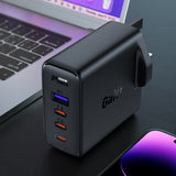 Hoco A40 PD100W GaN Fast Charge Wall Charger (3×USB-C + USB-A)
