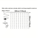 إضاءة رمضانية وعيدية بعدد 300 لمبة إل إي دي – لون أبيض دافئ - JawdaTop