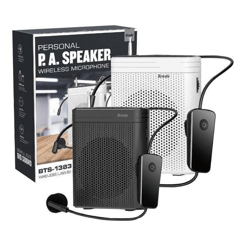 Brodu Portable Wireless Headset Microphone with Speaker-1