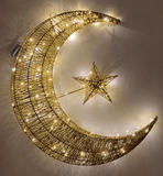 فانوس رمضان ديكوري بإضاءة ليد على شكل هلال – 50 سم - JawdaTop