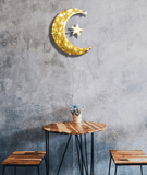 فانوس رمضان ديكوري بإضاءة ليد على شكل هلال – 50 سم - JawdaTop