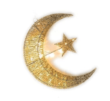 فانوس رمضان ديكوري بإضاءة ليد على شكل هلال – 50 سم - JawdaTop