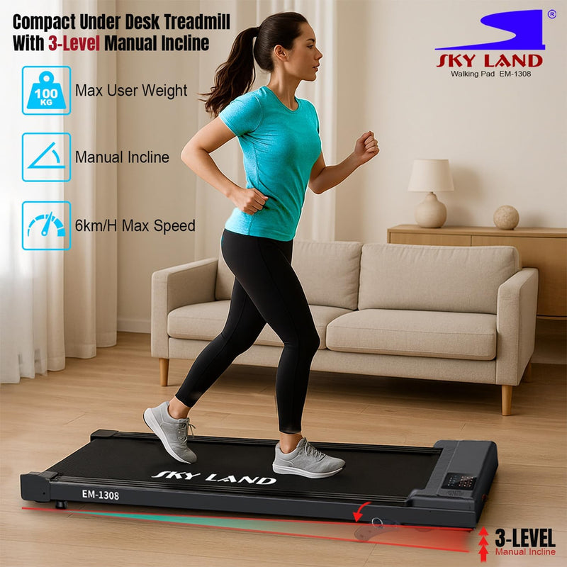 جهاز المشي المكتبي سكاي لاند تحت المكتب مع جهاز تحكم عن بُعد – إي إم ووك باد - JawdaTop
