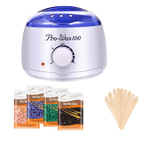 جهاز تسخين الشمع لإزالة الشعر جينجو مع حبيبات شمع وأعواد تطبيق - JawdaTop