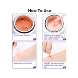 جهاز تسخين الشمع لإزالة الشعر جينجو مع حبيبات شمع وأعواد تطبيق - JawdaTop