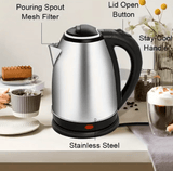 غلاية كهربائية ستانلس ستيل من جِهام سعة 2 لتر - JawdaTop