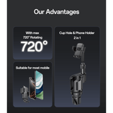 حامل الهاتف الدوار للسيارة 2 في 1 من يسيدو - JawdaTop