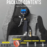 جهاز قياس ضغط الإطارات الرقمي المزود بمنفاخ – يتحمل حتى 250 ضغط - JawdaTop