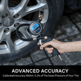 جهاز قياس ضغط الإطارات الرقمي المزود بمنفاخ – يتحمل حتى 250 ضغط - JawdaTop