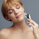 جهاز مساج الوجه بورودو 7 في 1 بالتيار الدقيق وإضاءة إل إي دي - JawdaTop