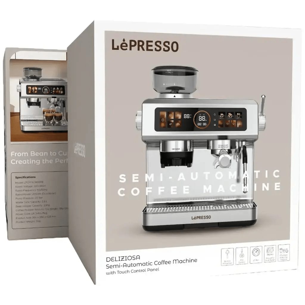 ماكينة القهوة شبه الأوتوماتيكية ليبريسو دليزيوزا مع لوحة تحكم باللمس - JawdaTop