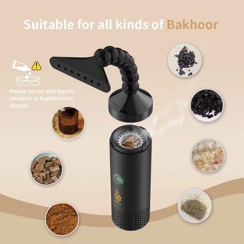 مبخرة كهربائية محمولة للبخور والعود - JawdaTop