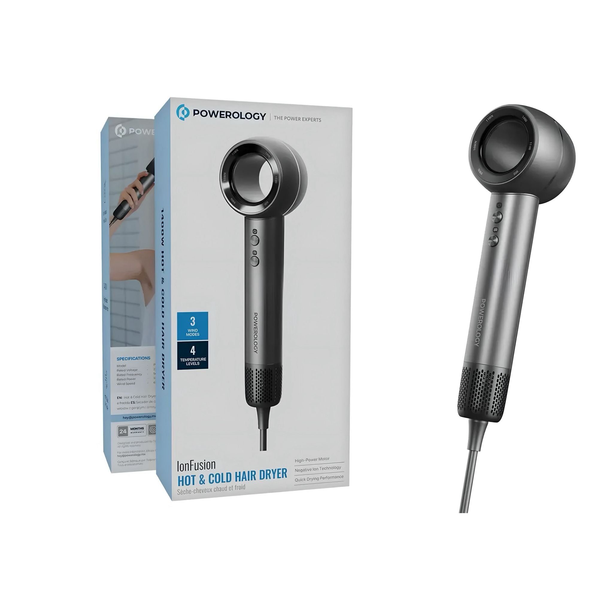 مجفف الشعر من باورولوجي ايون فيوجن الحار والبارد - JawdaTop