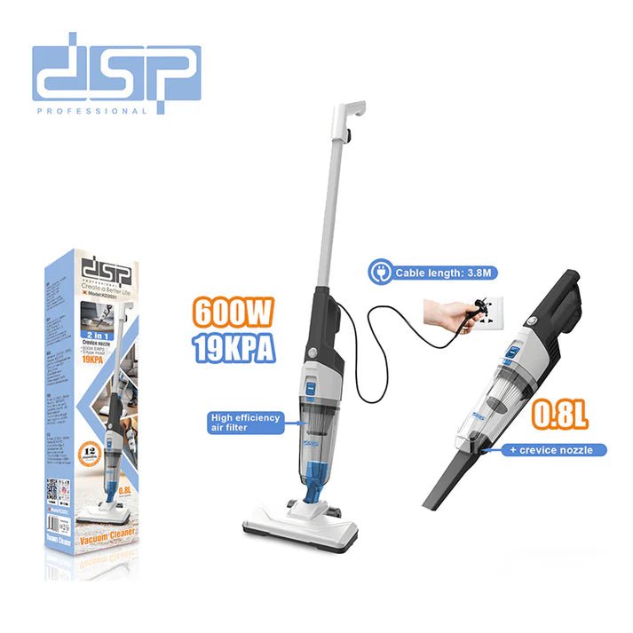 مكنسة كهربائية بقوة 600 واط وشفط 19 كيلو باسكال 2 في 1 - JawdaTop