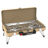 موقد التخييم القابل للطي مزدوج الشعلة من بورودو لايف ستايل - JawdaTop